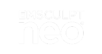 EMSCULPT neo white logo on black
